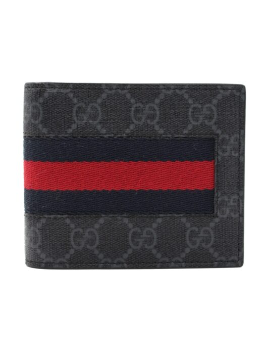 Portafoglio Gucci GG Supreme Web Nero
