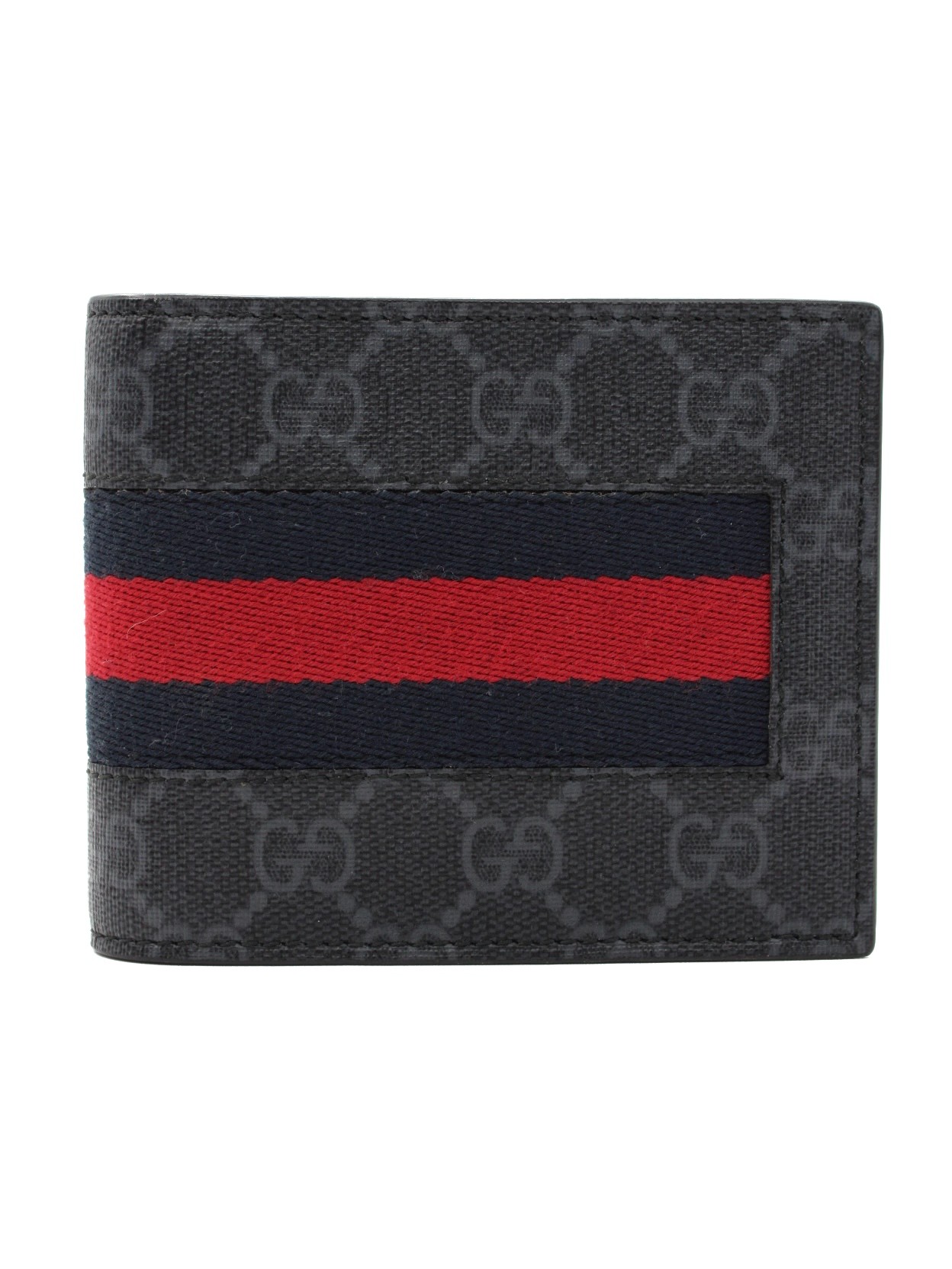 Portafoglio Gucci GG Supreme Web Nero thumb