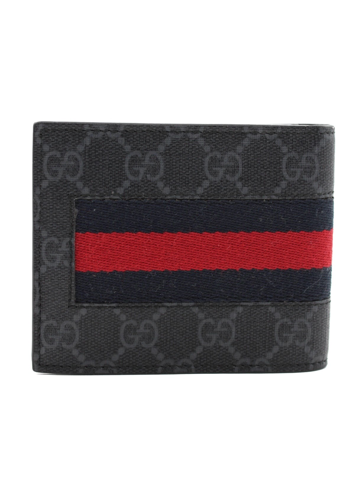 Portafoglio Gucci GG Supreme Web Nero thumb