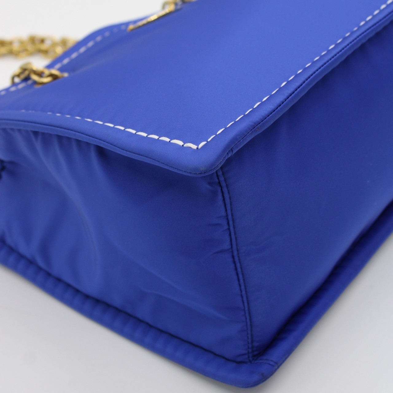 Prada in tela vela blu borsa a spalla thumb