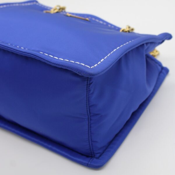Prada in tela vela blu borsa a spalla