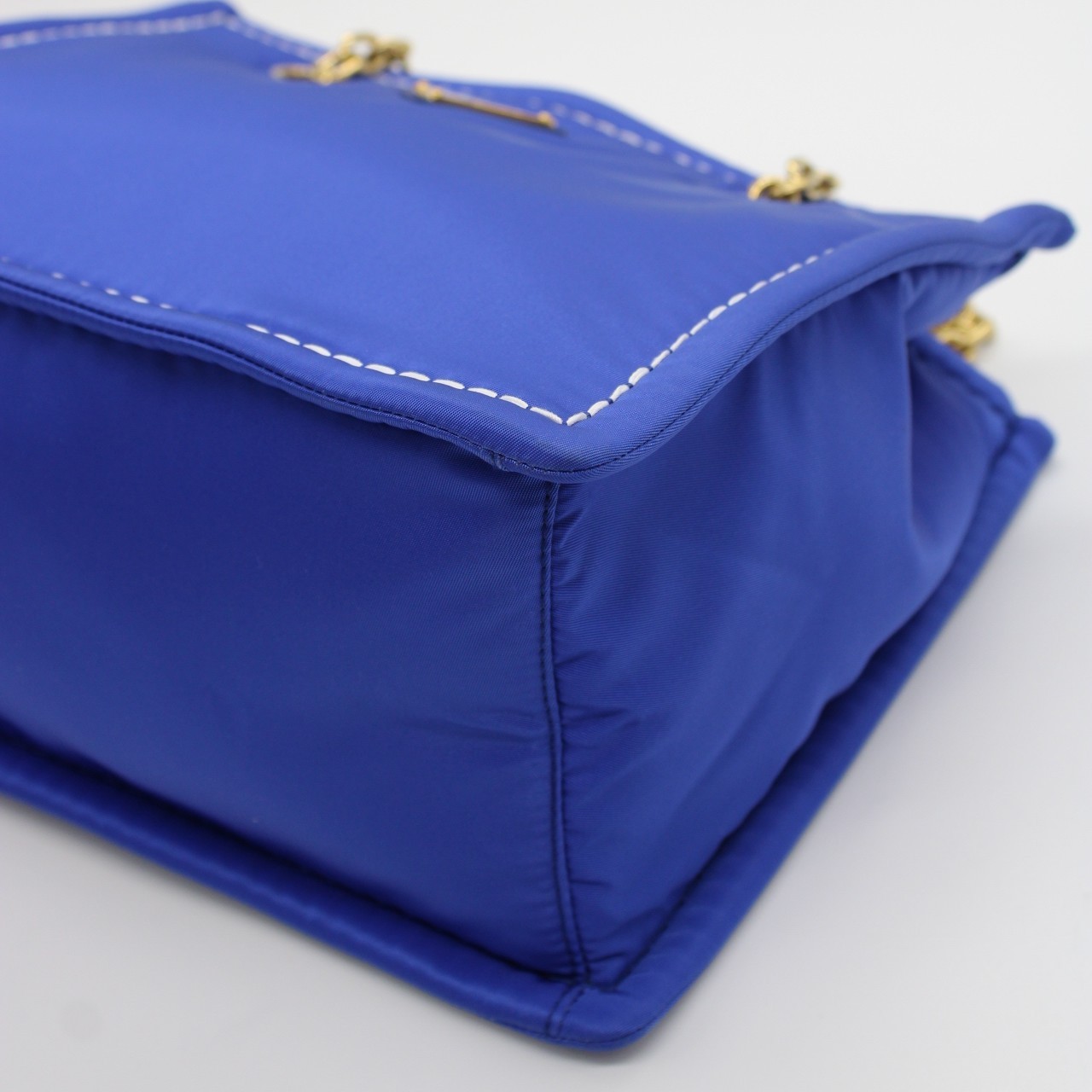 Prada in tela vela blu borsa a spalla thumb