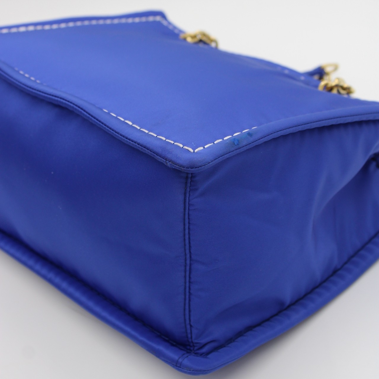 Prada in tela vela blu borsa a spalla thumb