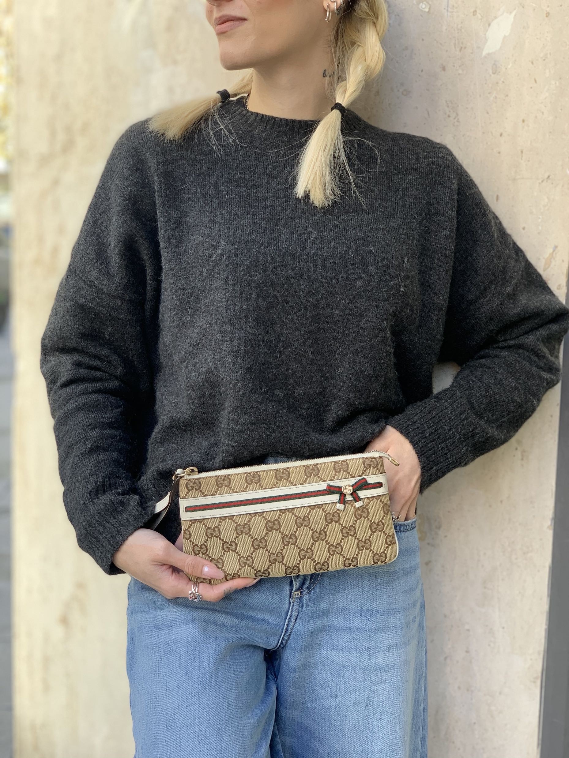 Borsa Gucci Clutch Fiocco Web thumb