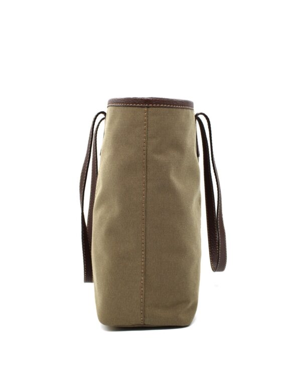 Shopper Prada in tessuto ed inserti in pelle
