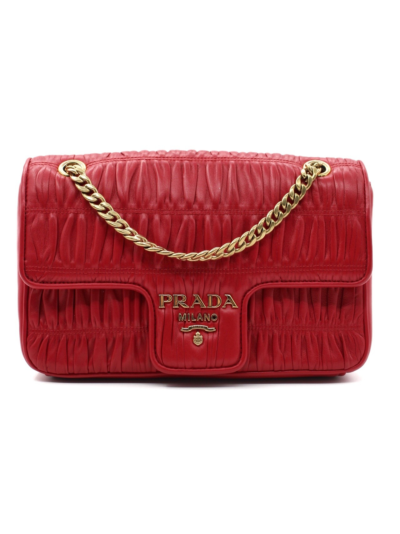 Borsa Prada in Nappa Gaufre rossa thumb