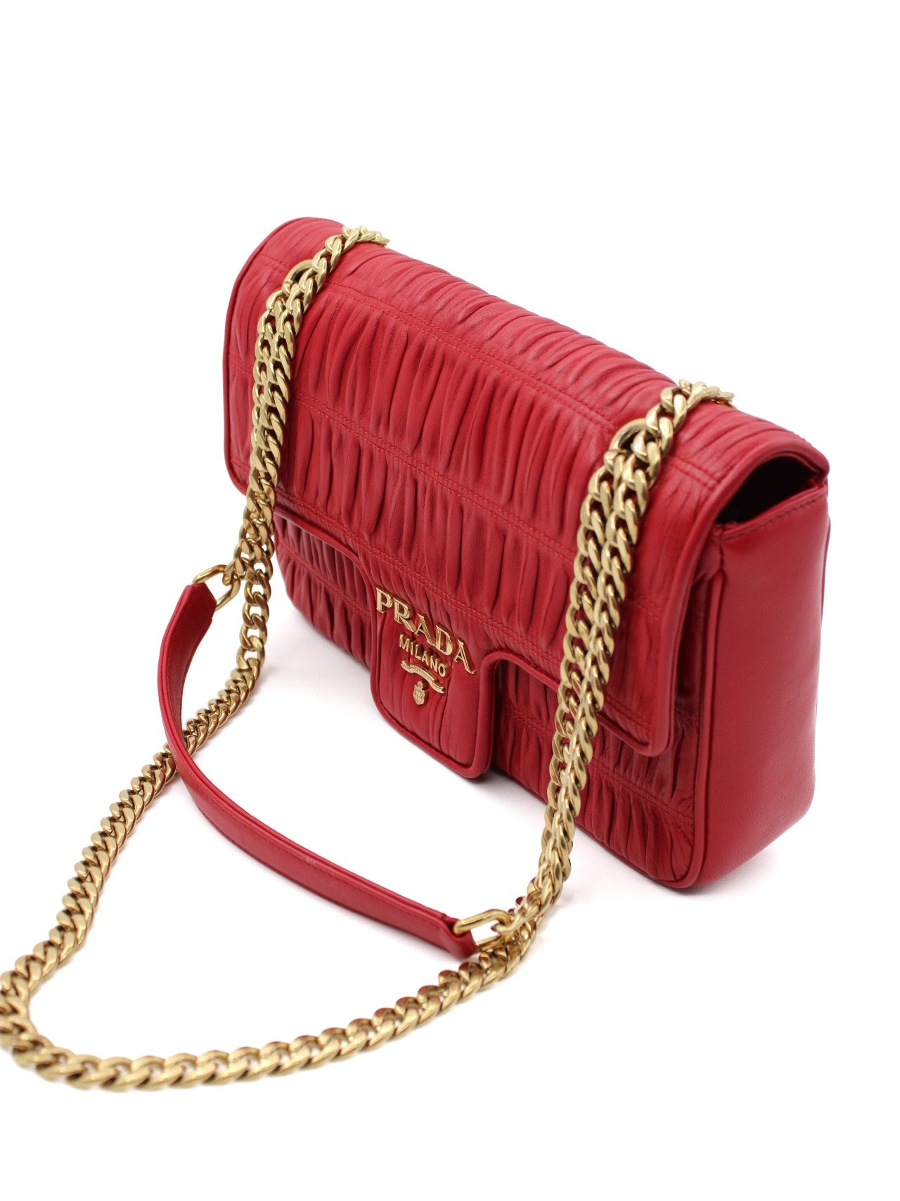 Borsa Prada in Nappa Gaufre rossa thumb