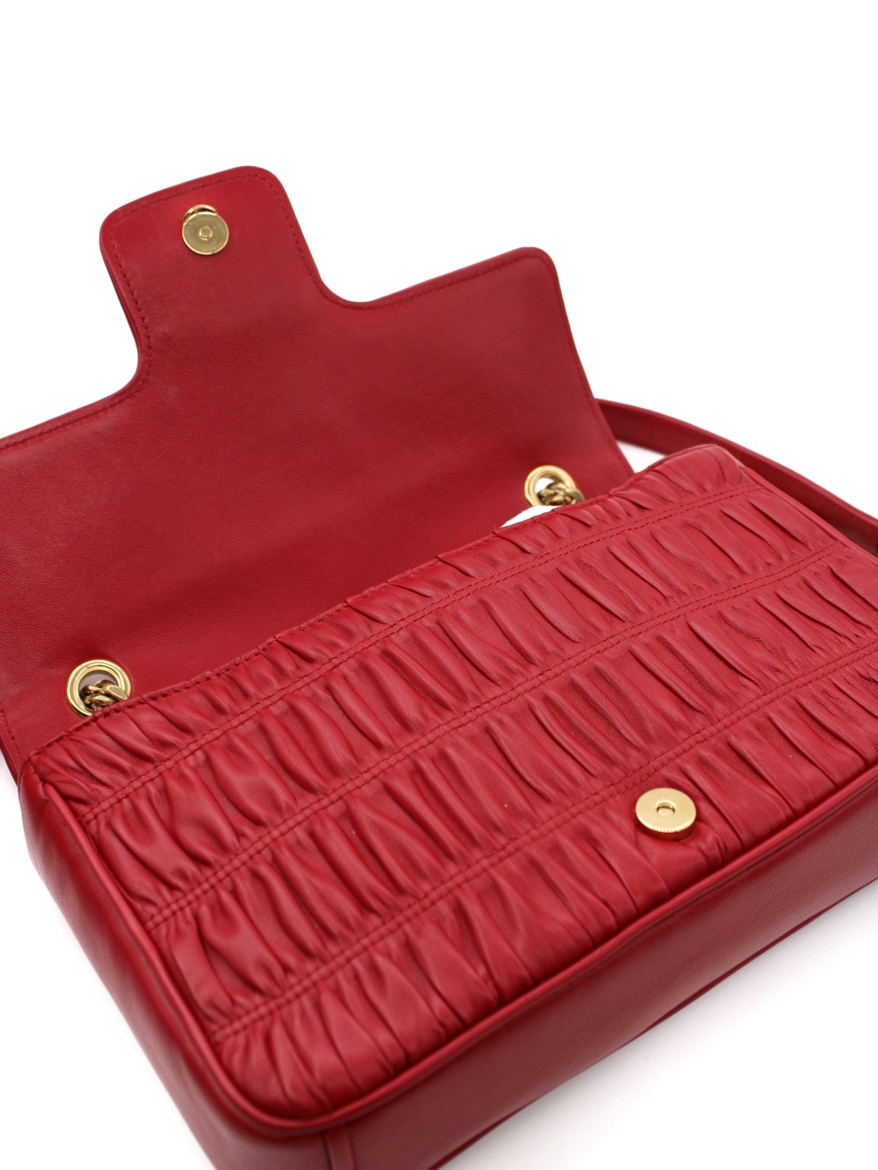 Borsa Prada in Nappa Gaufre rossa thumb