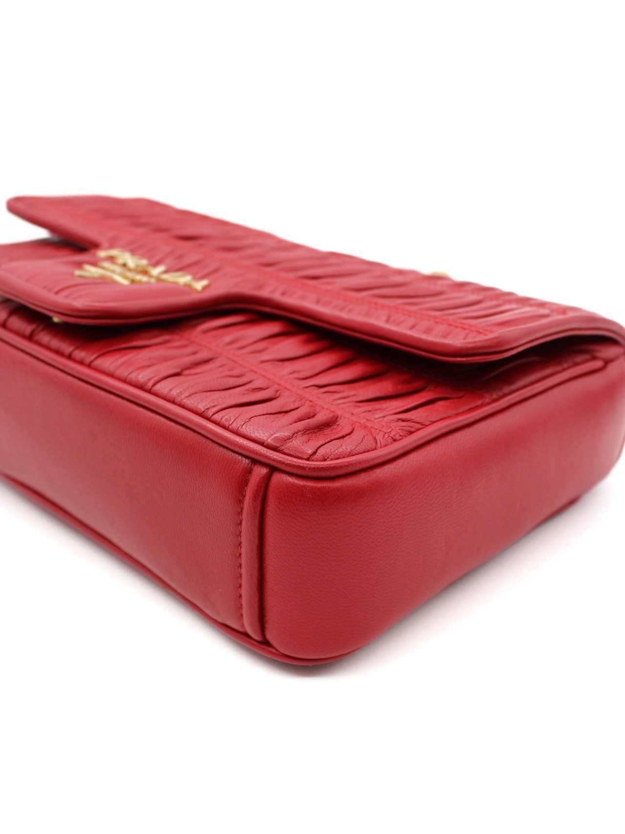 Borsa Prada in Nappa Gaufre rossa thumb
