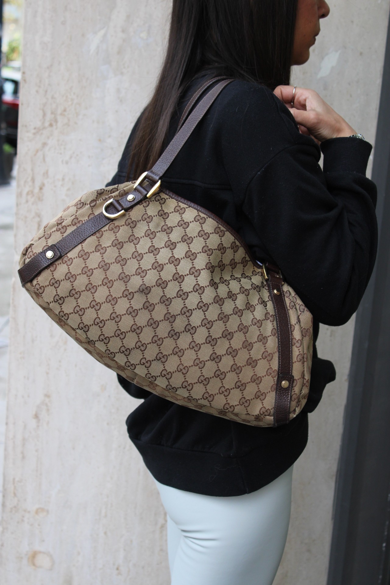 Borsa Gucci Abbey in Tessuto GG thumb