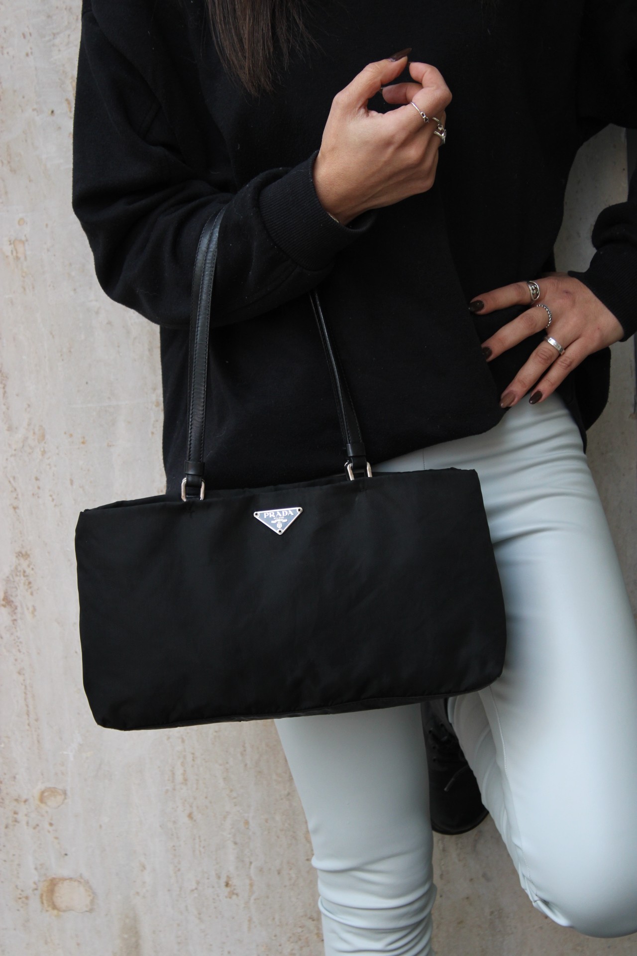 Borsa Prada in Tela Vela Nera thumb