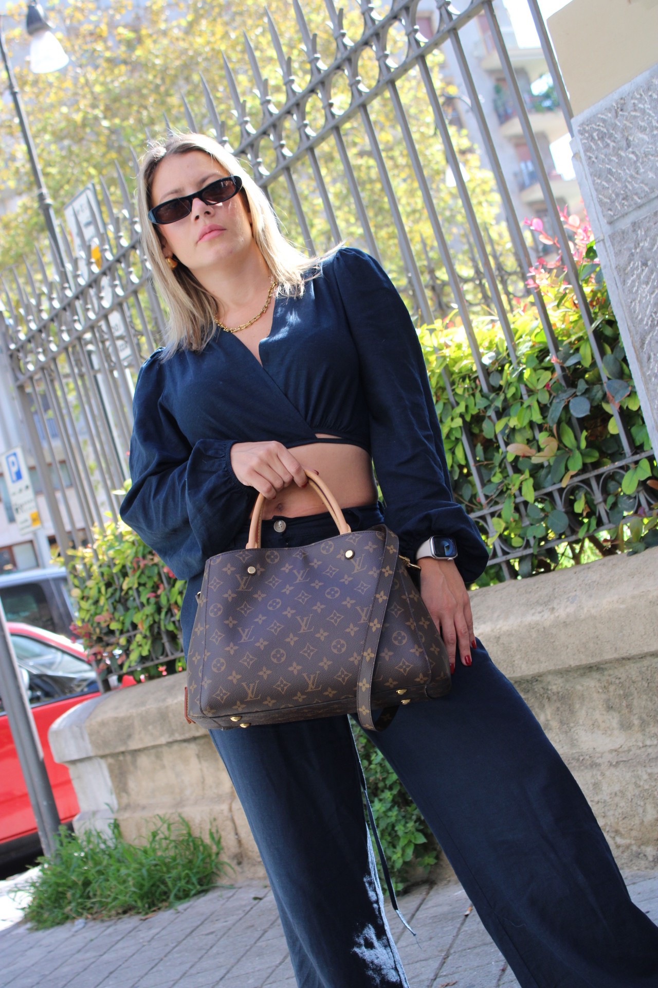 Borsa Louis Vuitton Montaigne MM thumb
