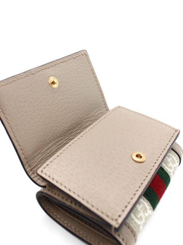 Portafoglio Gucci Ophidia in Tessuto Supreme Beige