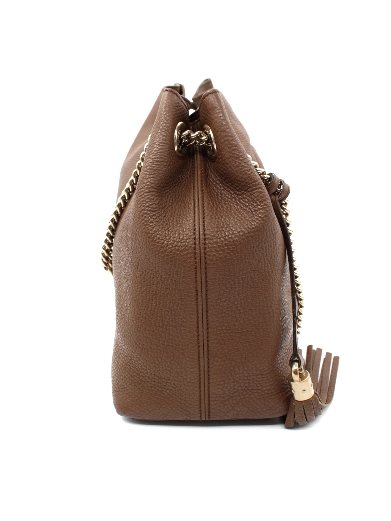 Borsa Gucci Soho in Pelle Marrone thumb