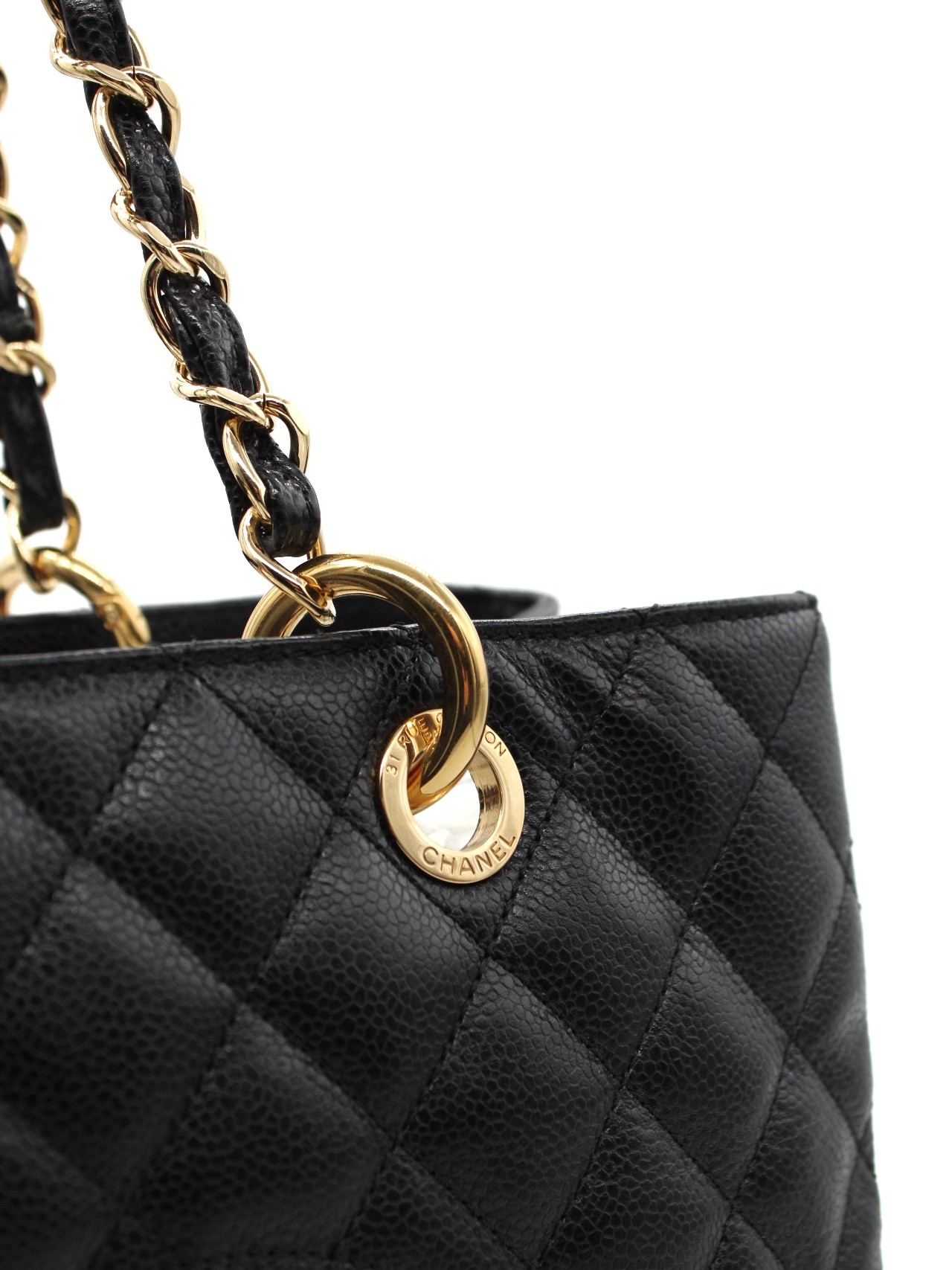 Borsa Chanel GST in pelle Caviar thumb