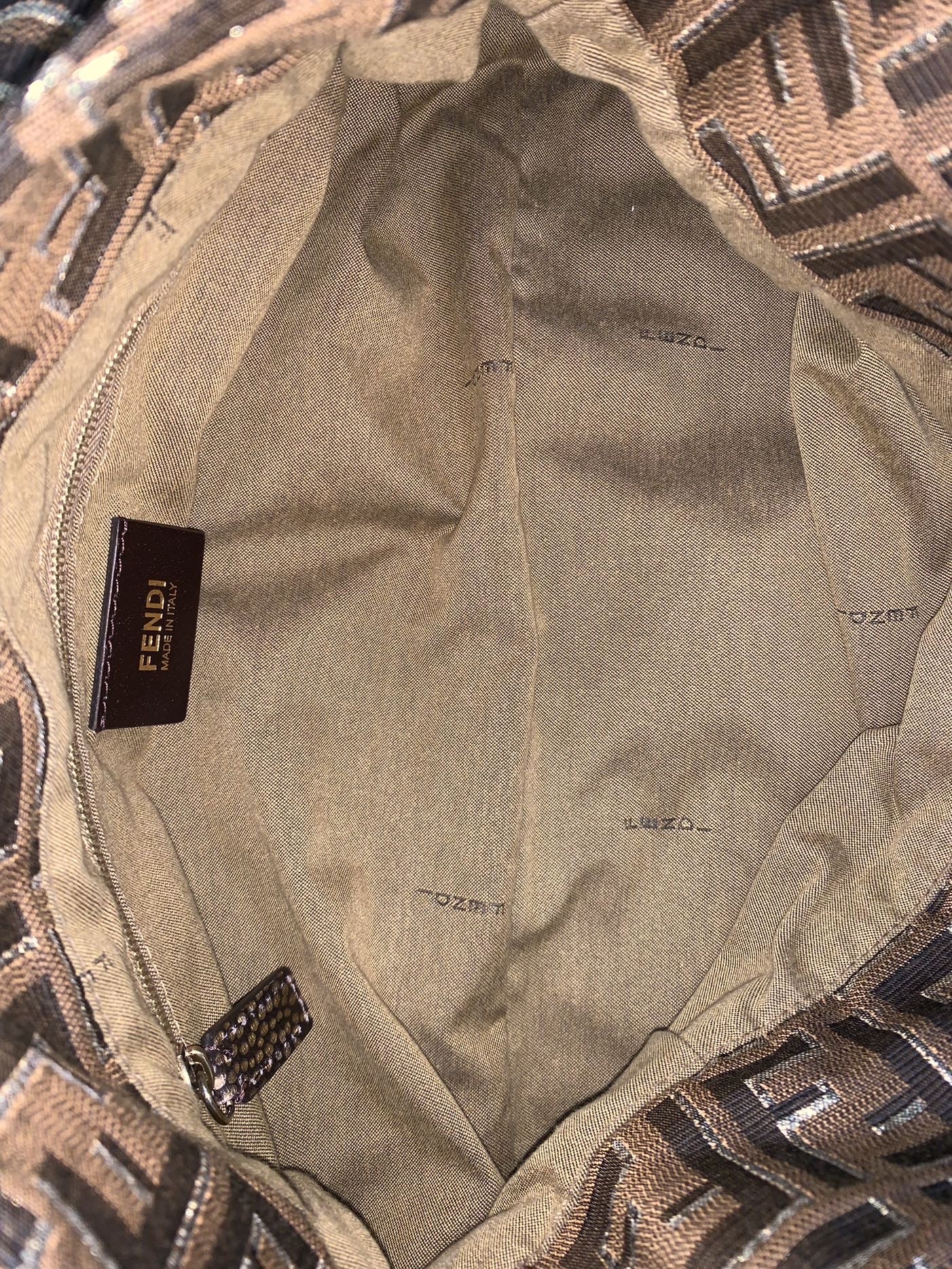 Borsa Fendi Chef color tabacco e oro thumb