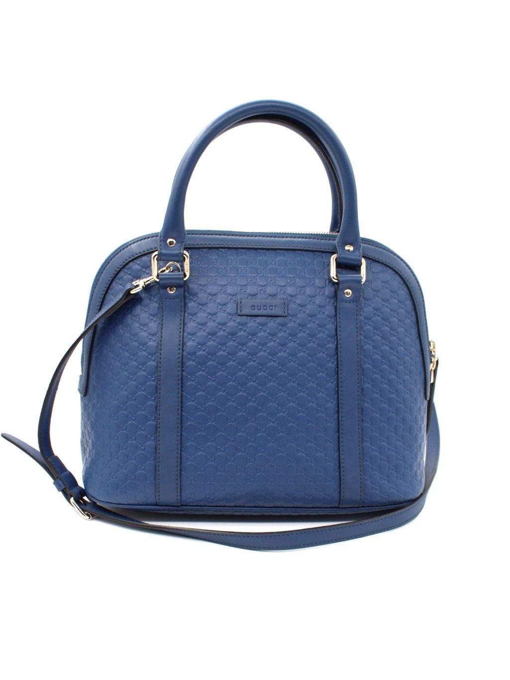 Borsa Gucci in Pelle Microguccissima Blu thumb