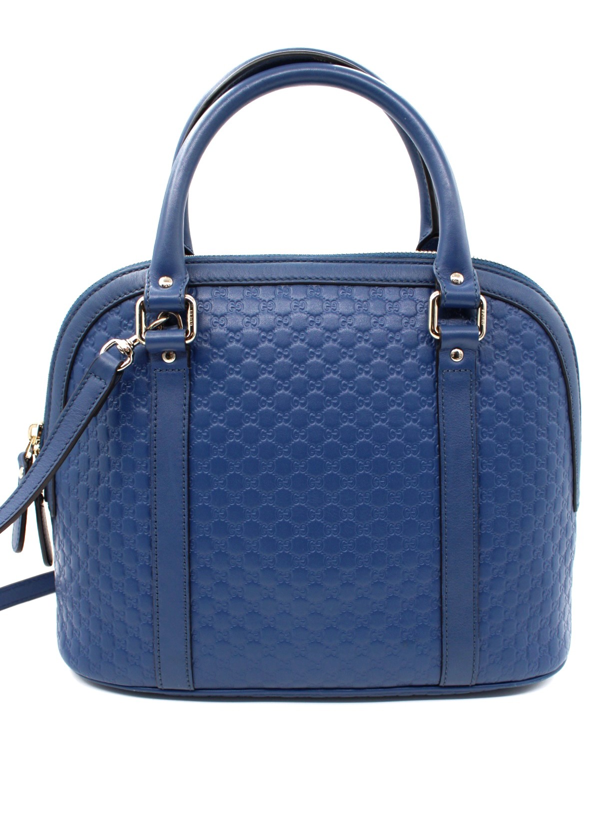 Borsa Gucci in Pelle Microguccissima Blu thumb