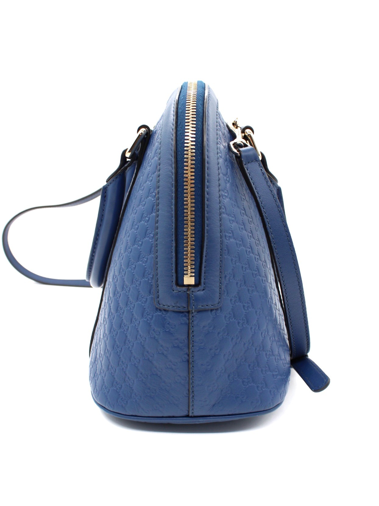Borsa Gucci in Pelle Microguccissima Blu thumb