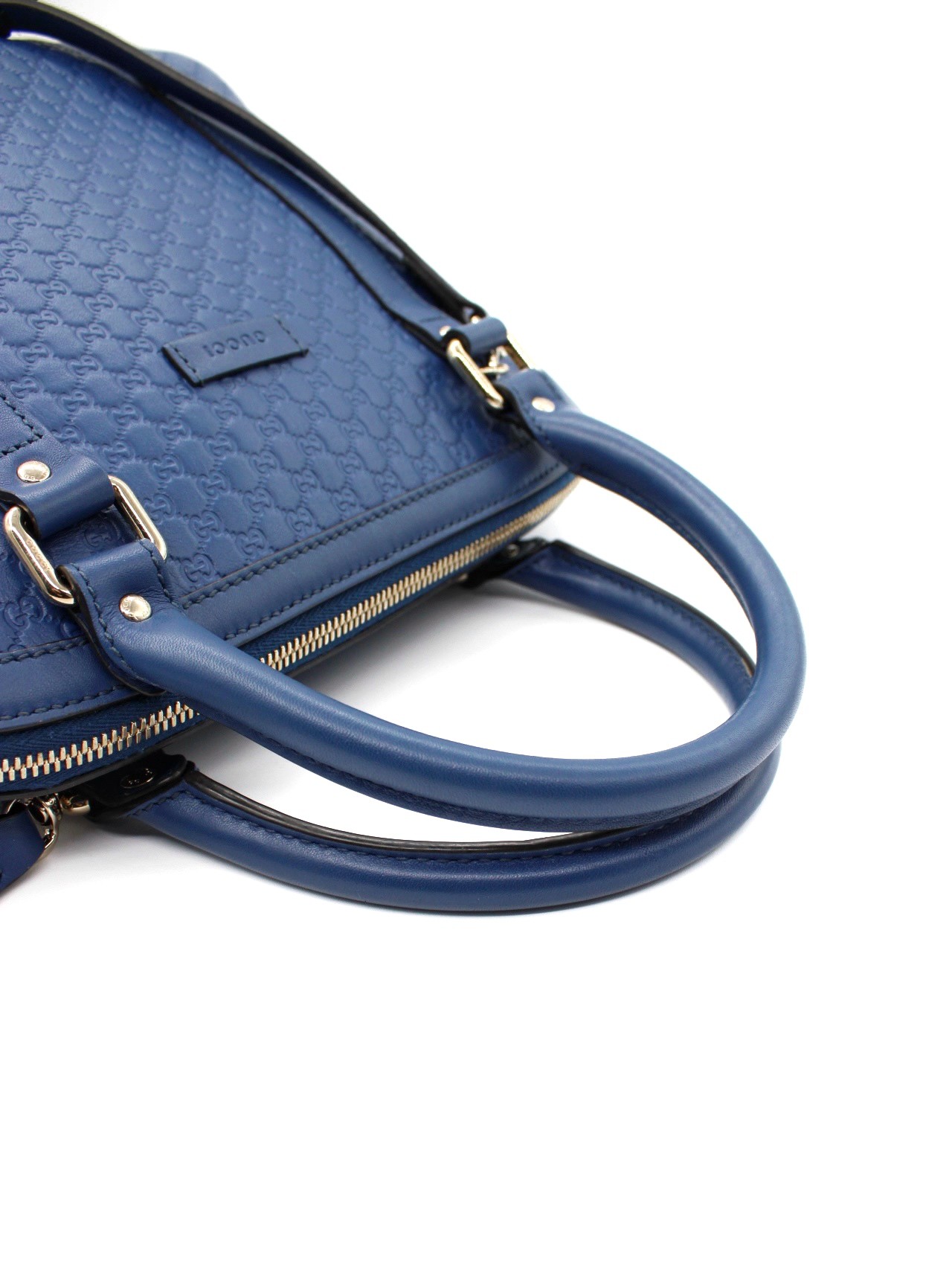 Borsa Gucci in Pelle Microguccissima Blu thumb