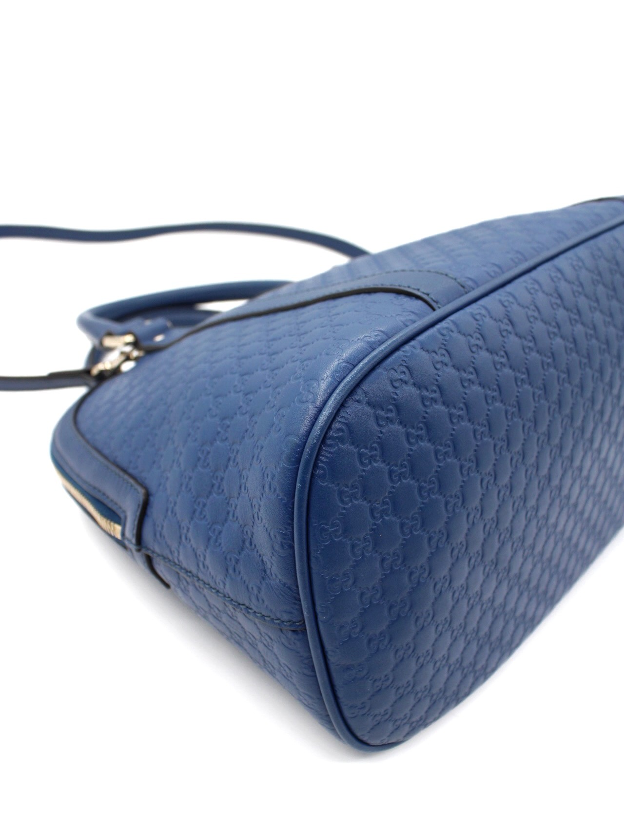 Borsa Gucci in Pelle Microguccissima Blu thumb