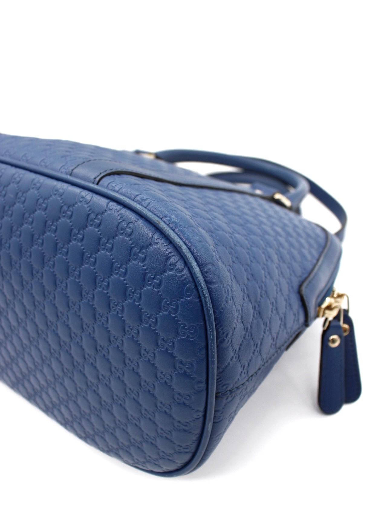 Borsa Gucci in Pelle Microguccissima Blu thumb