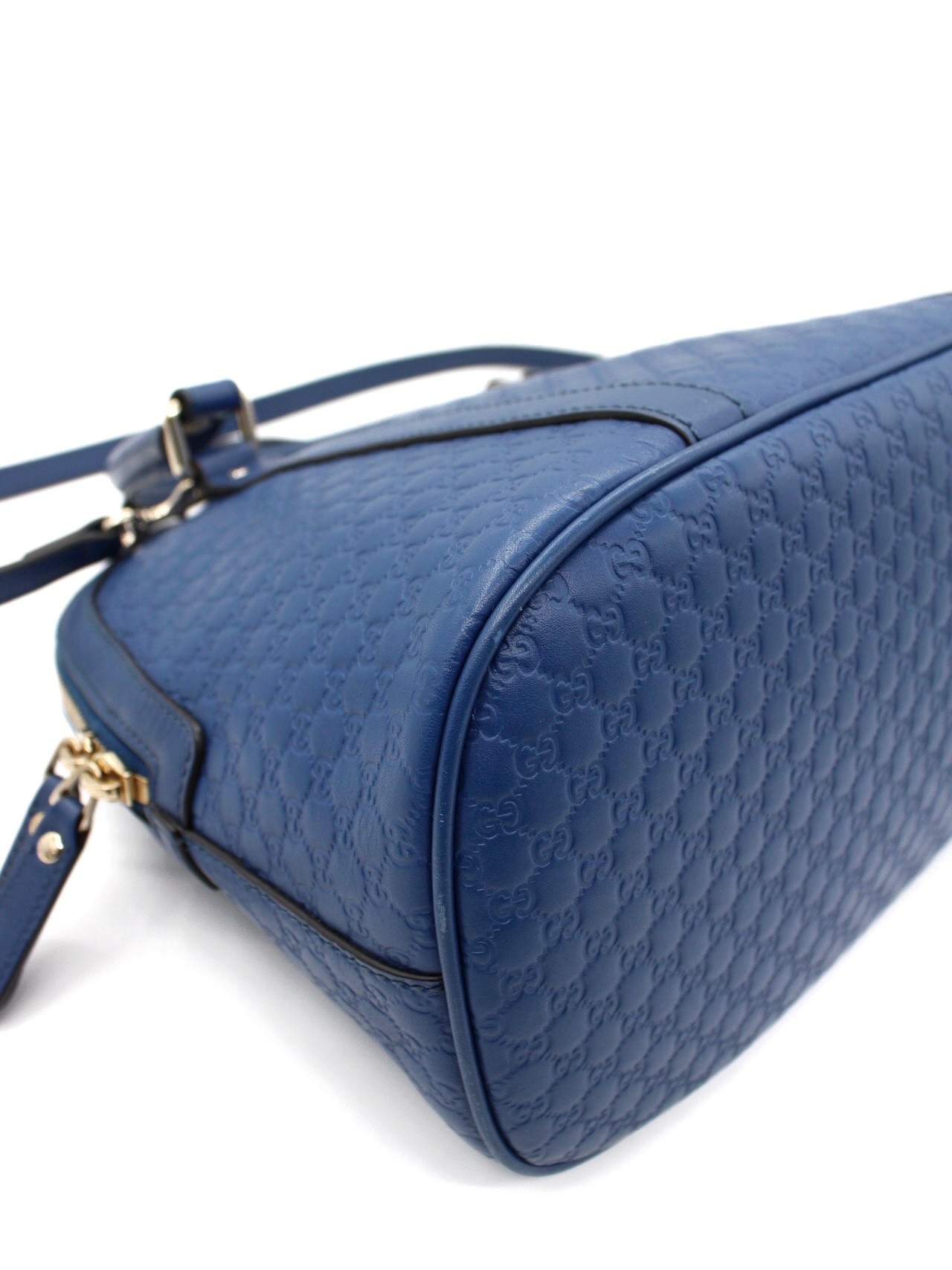 Borsa Gucci in Pelle Microguccissima Blu thumb