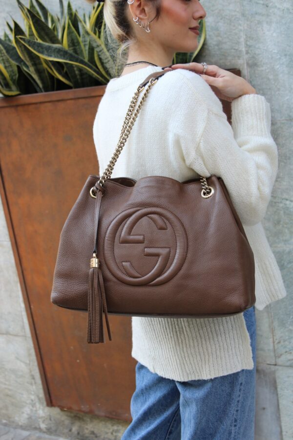 Borsa Gucci Soho in Pelle Marrone