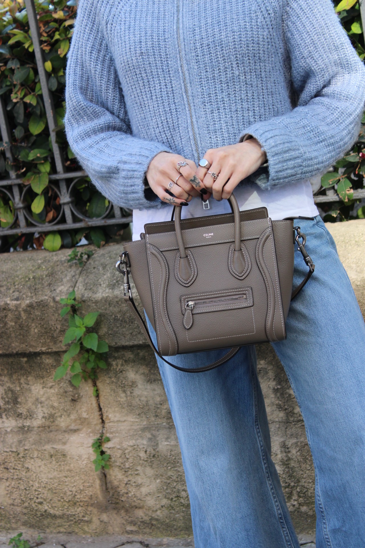 Borsa Celine Luggage Nano in Pelle thumb