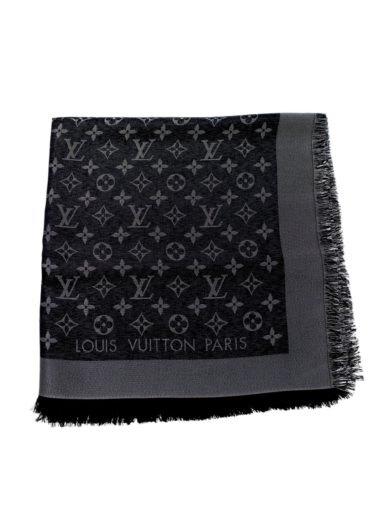 Scialle Louis Vuitton Monogram Nero Shine thumb