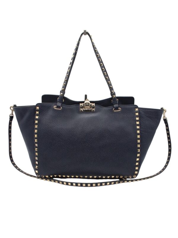 Shopper Valentino Garavani Rockstud in Pelle Blu