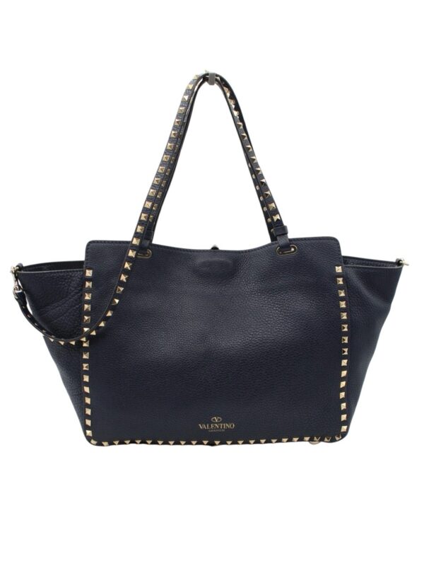 Shopper Valentino Garavani Rockstud in Pelle Blu