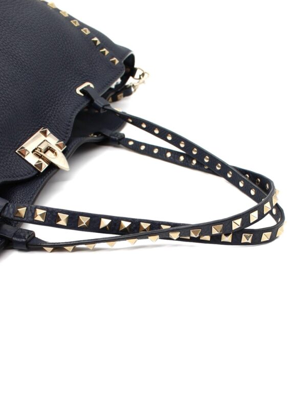 Shopper Valentino Garavani Rockstud in Pelle Blu