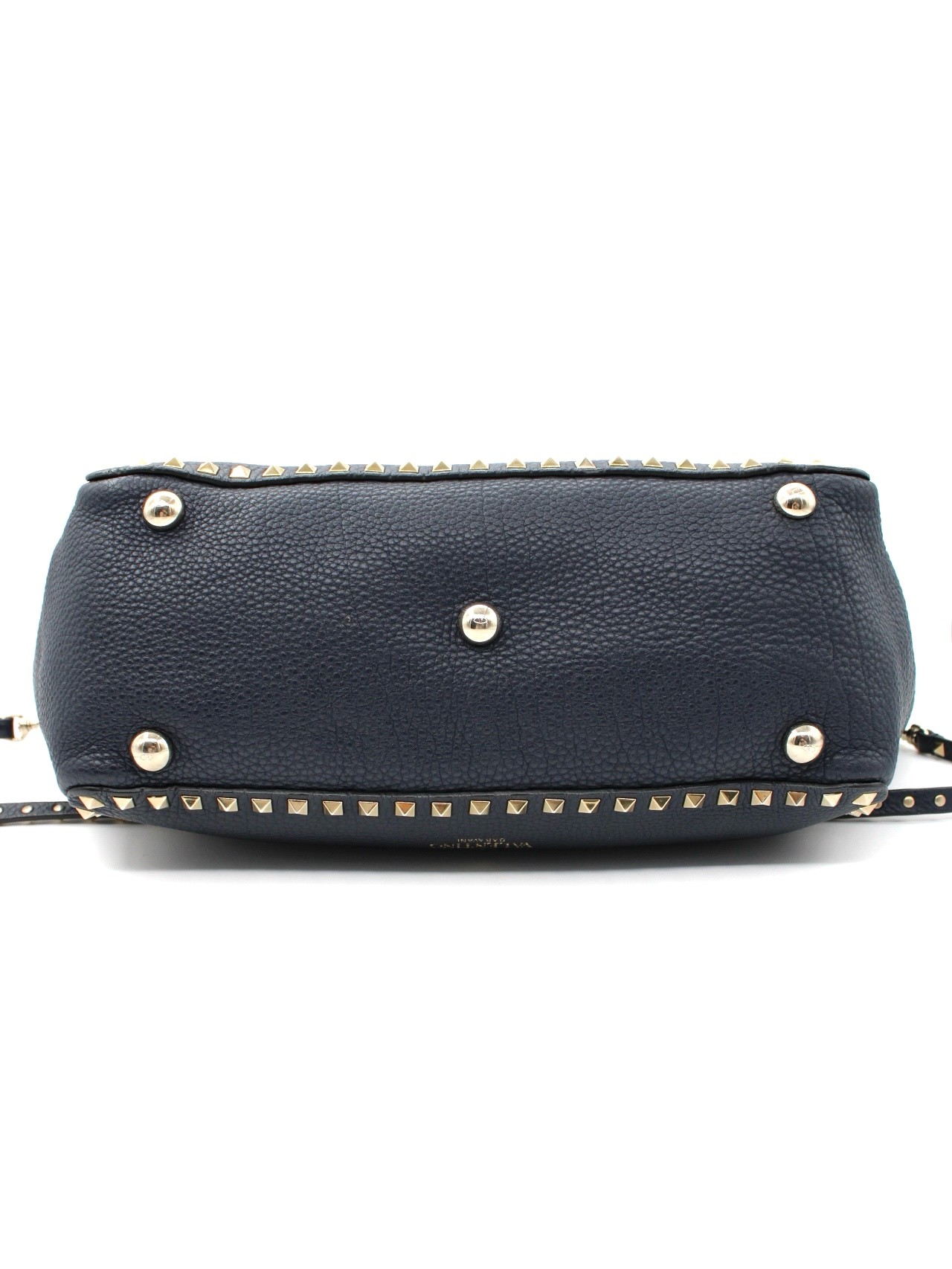 Shopper Valentino Garavani Rockstud in Pelle Blu thumb