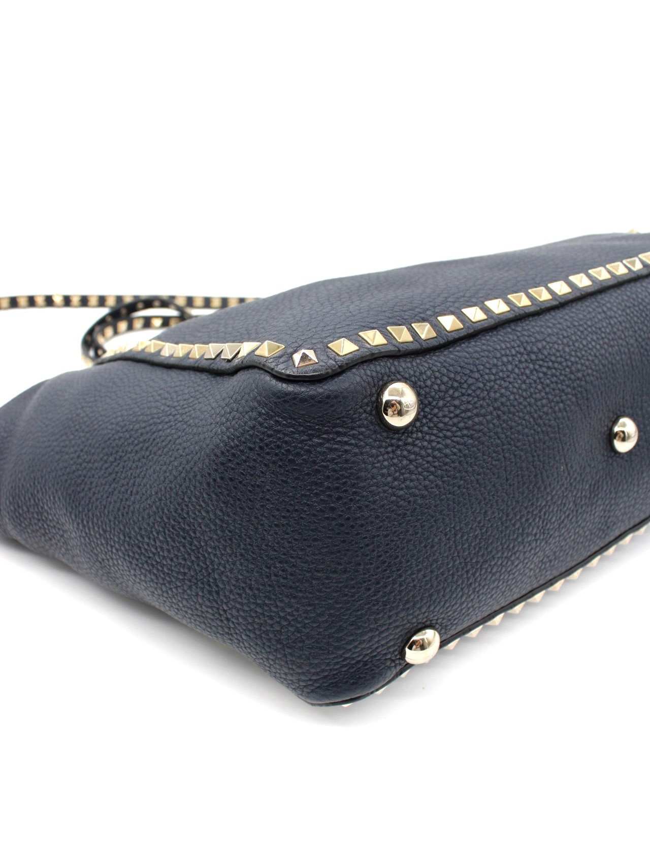 Shopper Valentino Garavani Rockstud in Pelle Blu thumb