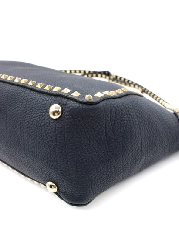 Shopper Valentino Garavani Rockstud in Pelle Blu