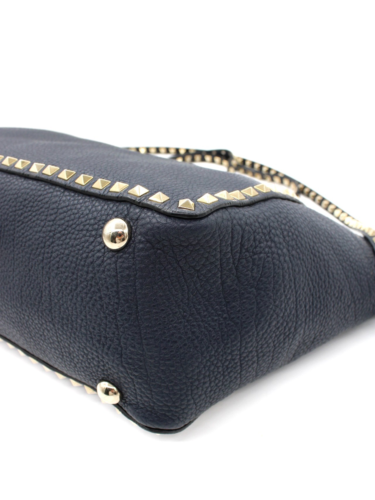 Shopper Valentino Garavani Rockstud in Pelle Blu thumb