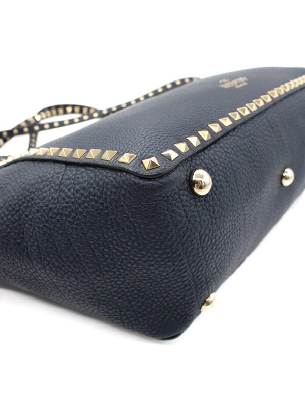 Shopper Valentino Garavani Rockstud in Pelle Blu