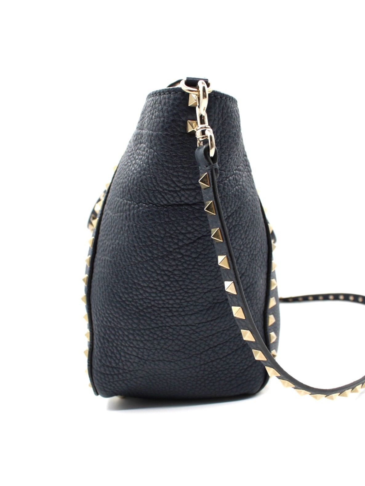 Shopper Valentino Garavani Rockstud in Pelle Blu thumb