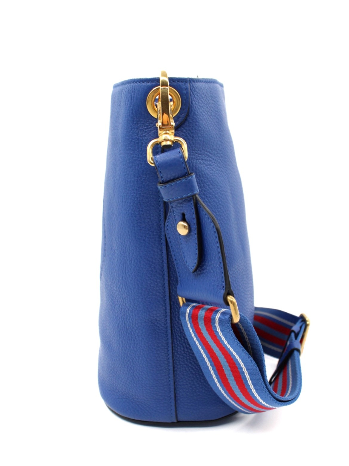 Secchiello Prada in Pelle Blu thumb