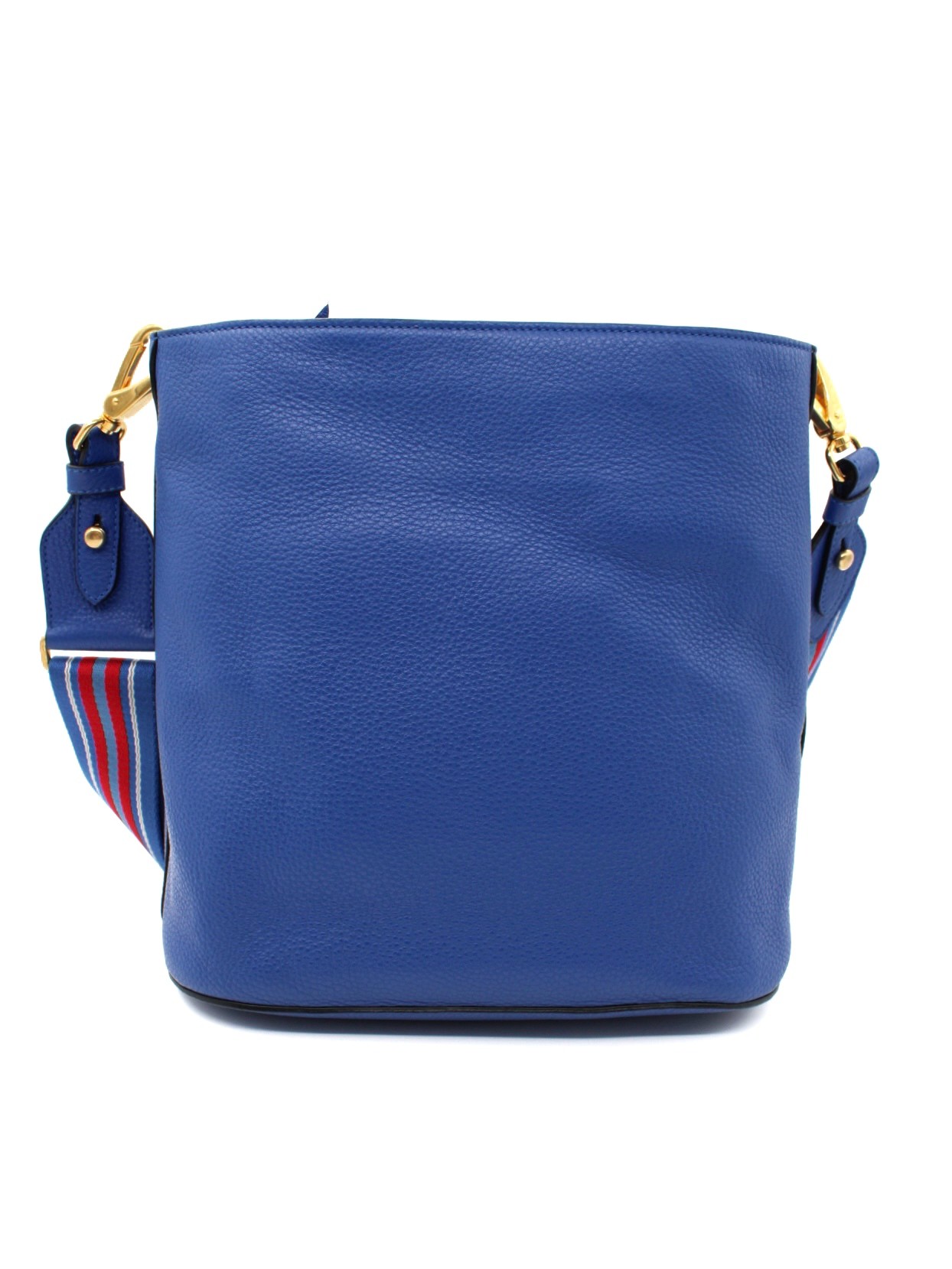 Secchiello Prada in Pelle Blu thumb