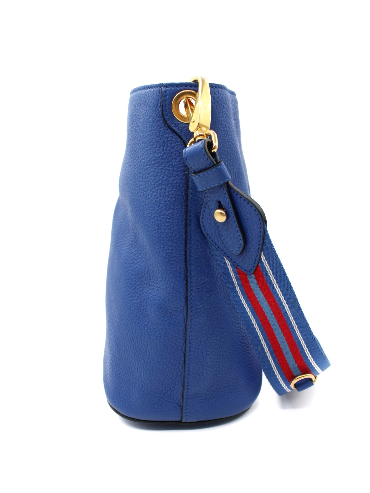 Secchiello Prada in Pelle Blu thumb