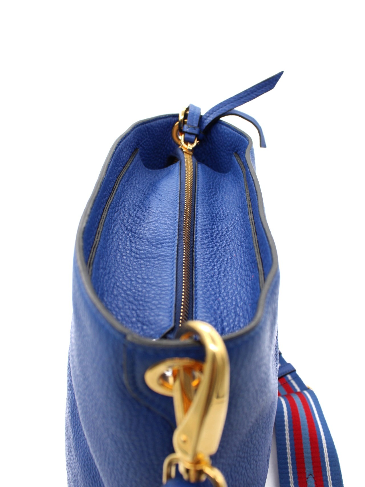 Secchiello Prada in Pelle Blu thumb
