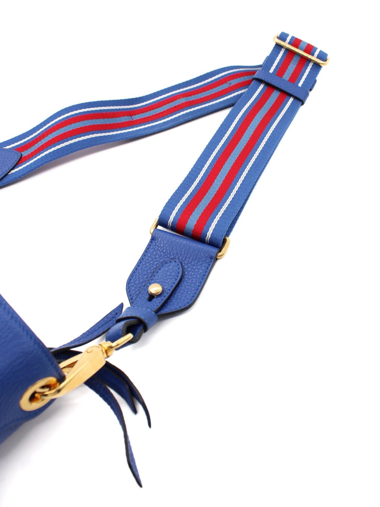 Secchiello Prada in Pelle Blu thumb