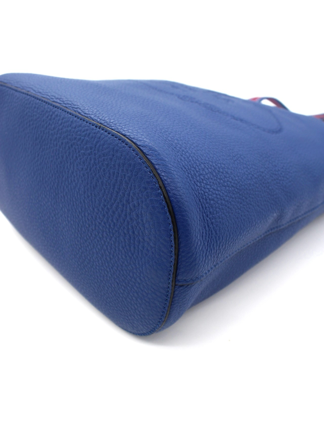 Secchiello Prada in Pelle Blu thumb