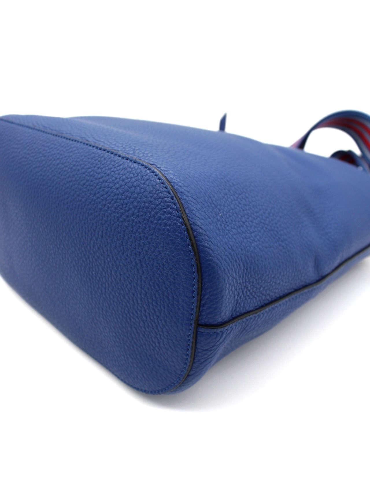 Secchiello Prada in Pelle Blu thumb