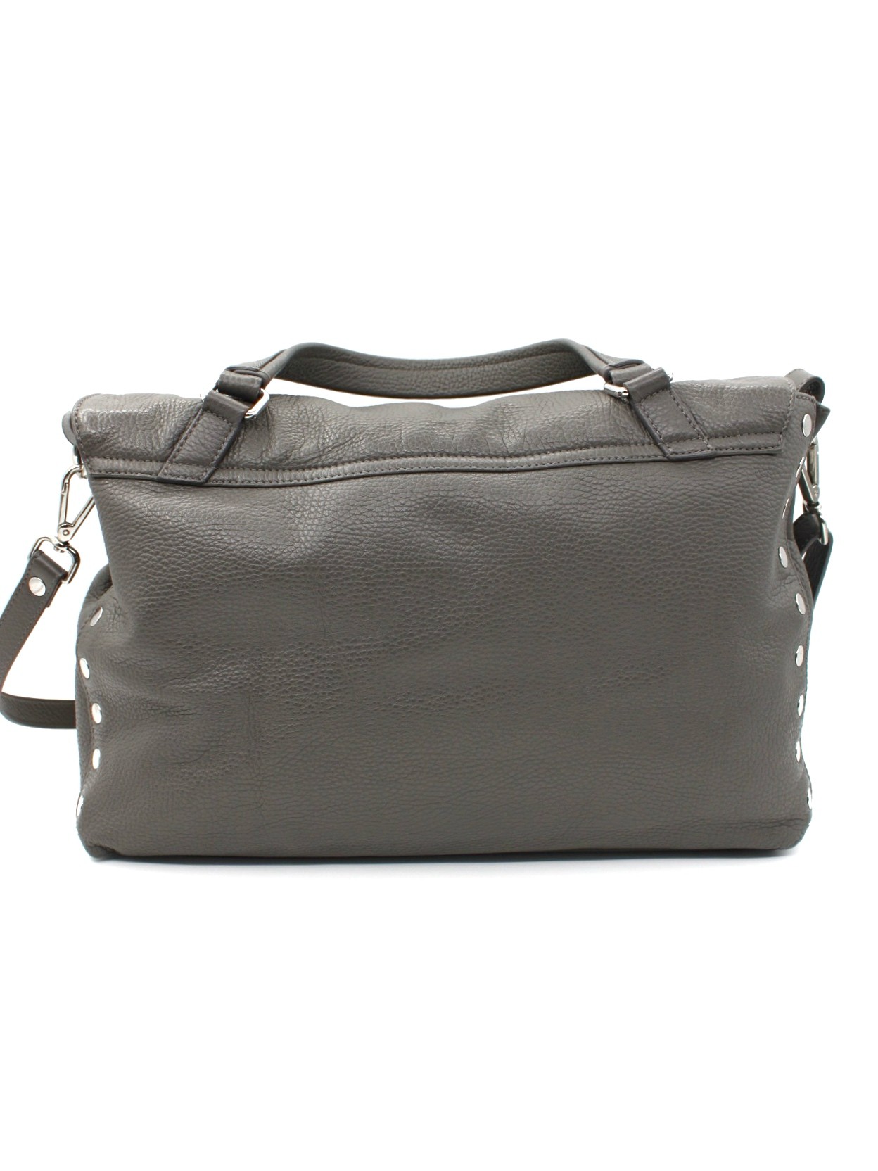 Borsa Zanellato Postina M in Pelle Grigia thumb
