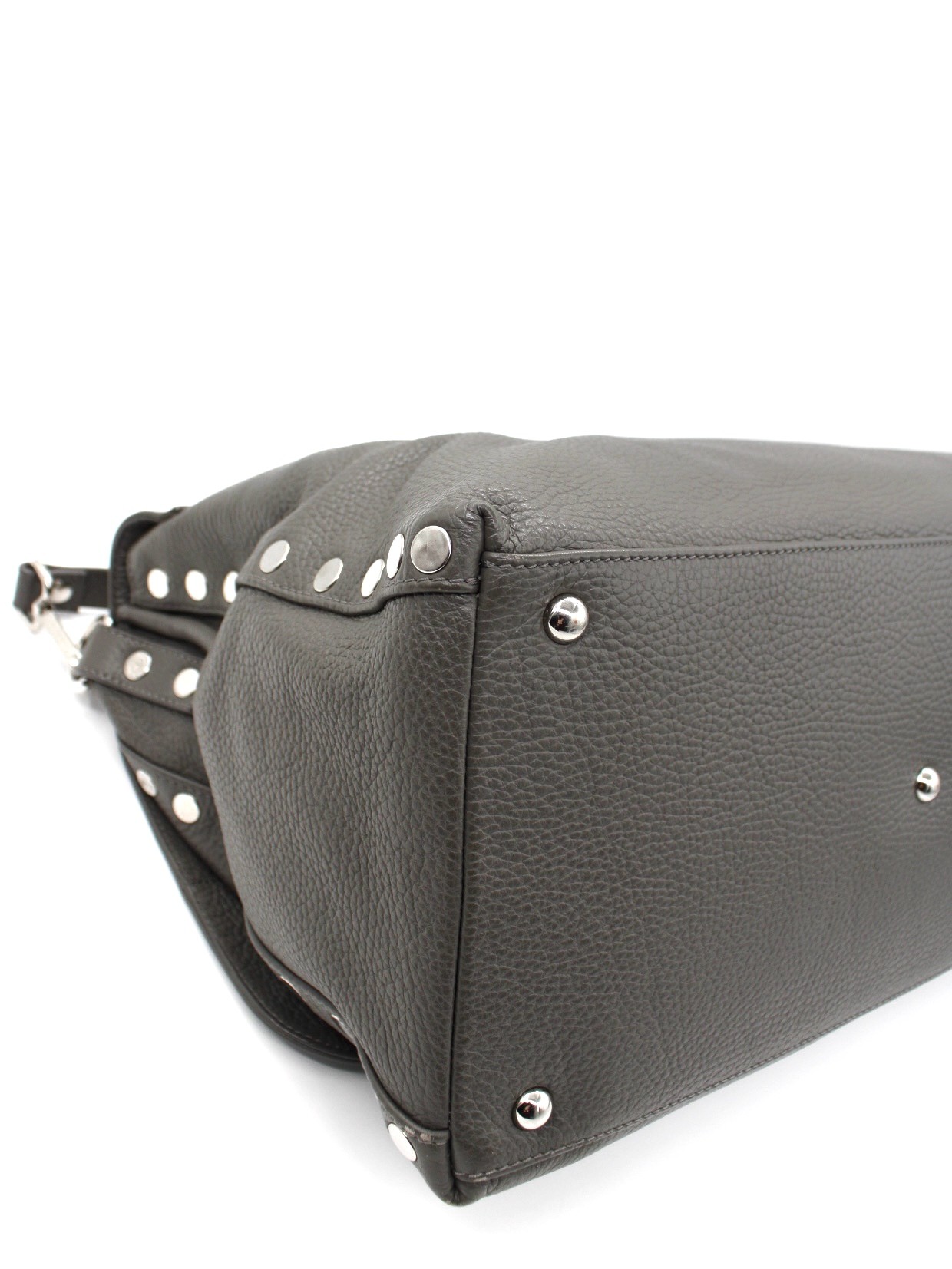 Borsa Zanellato Postina M in Pelle Grigia thumb