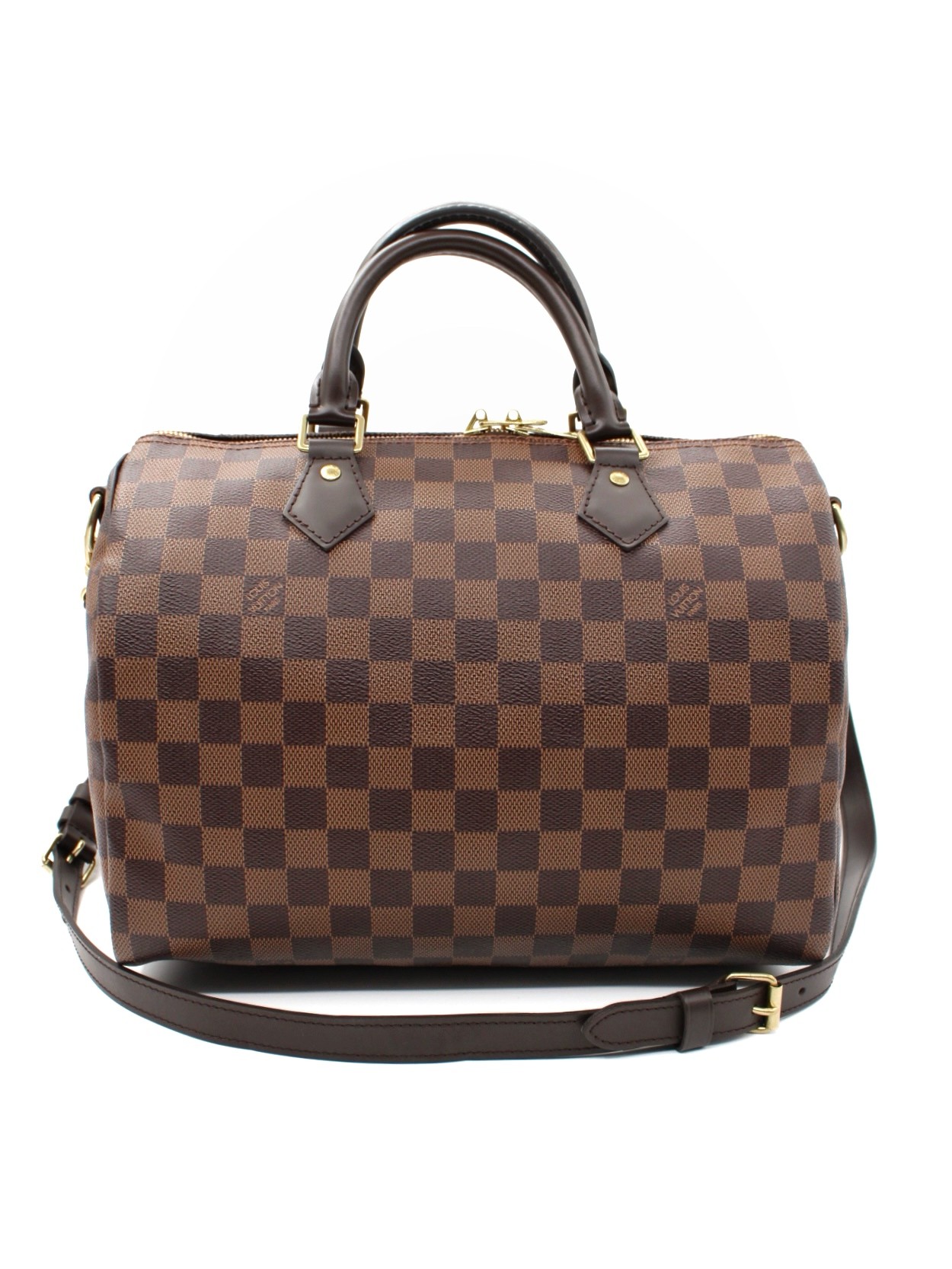 Borsa Louis Vuitton Speedy 30 Bandoulière in Damier Ebene thumb
