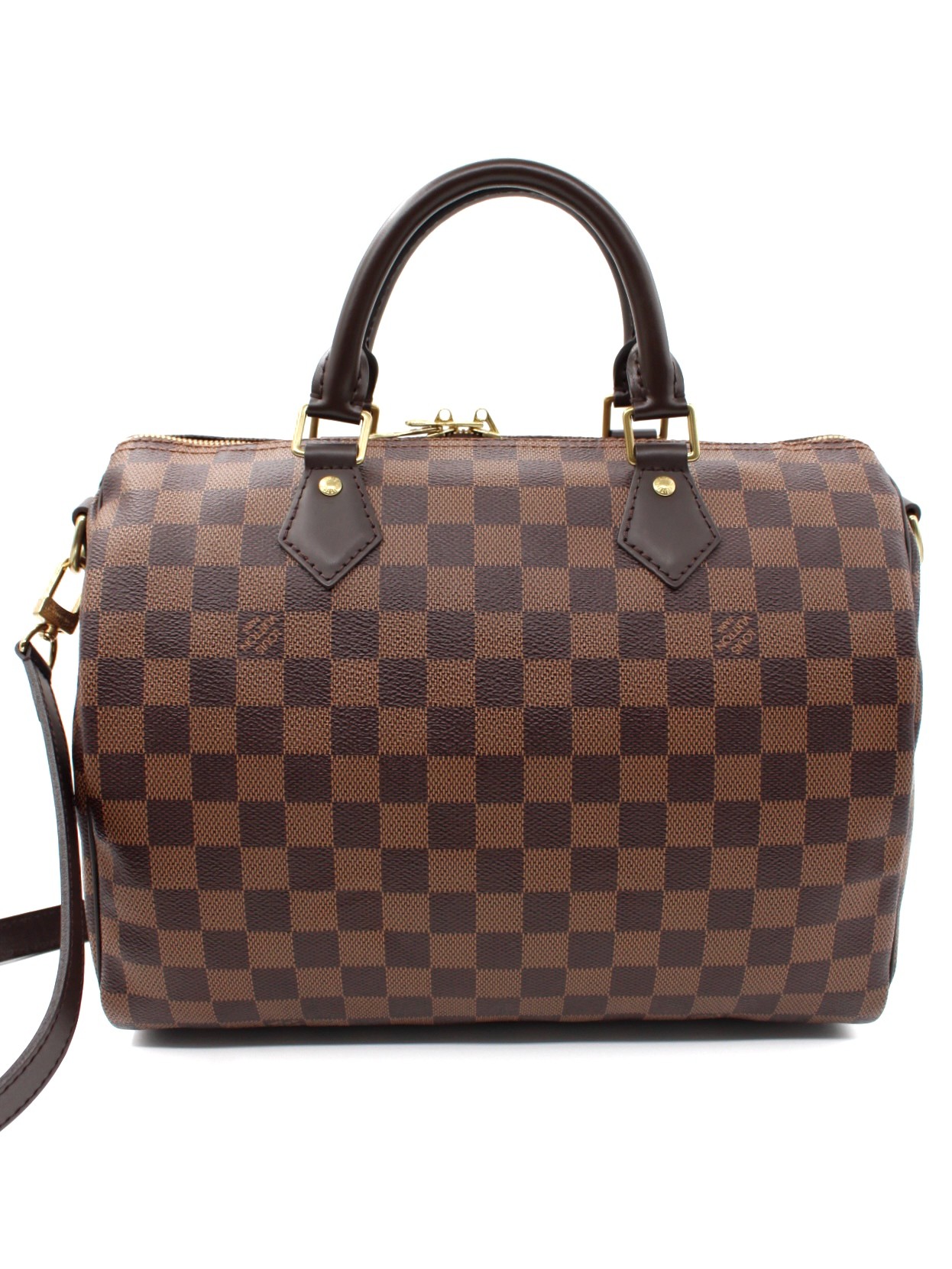 Borsa Louis Vuitton Speedy 30 Bandoulière in Damier Ebene thumb